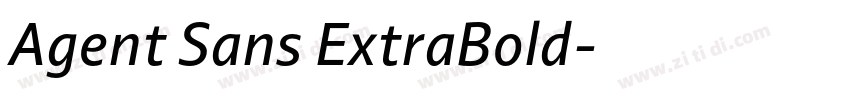 Agent Sans ExtraBold字体转换